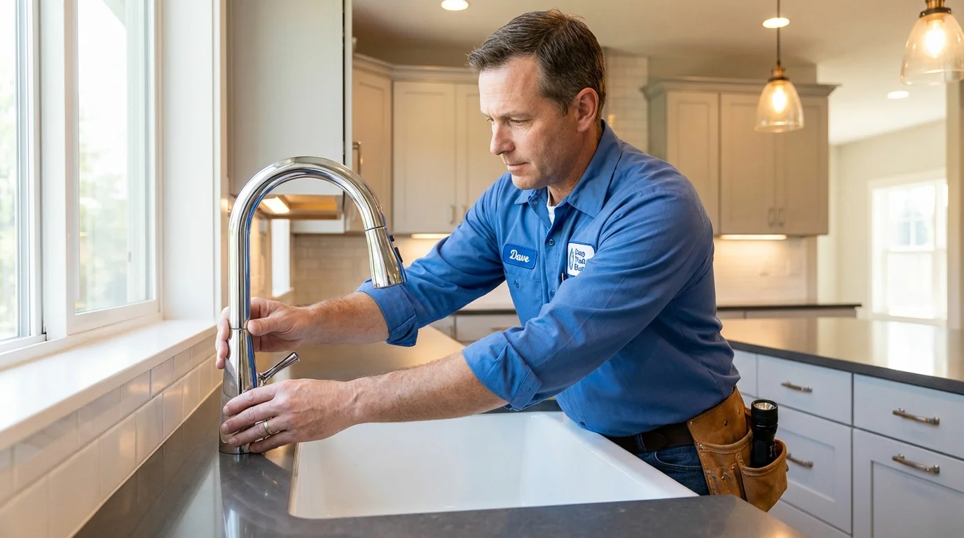 Kitchen faucet installation by Johns Plumbing LLC in Billings